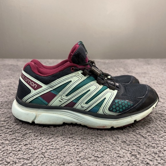 Salomon X Mission 2 Shoes Womens 7.5 Blue Trail Running Sneakers Cross Trainers - Picture 2 of 10